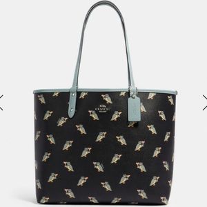Coach Reversible City Tote With Party Owl Print